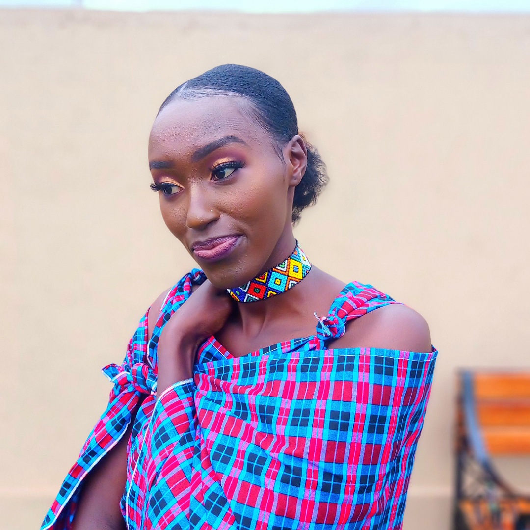 Handcrafted Maasai beaded choker necklace made with colorful seed beads by Kenyan women artisans, unique one-of-a-kind African jewelry piece