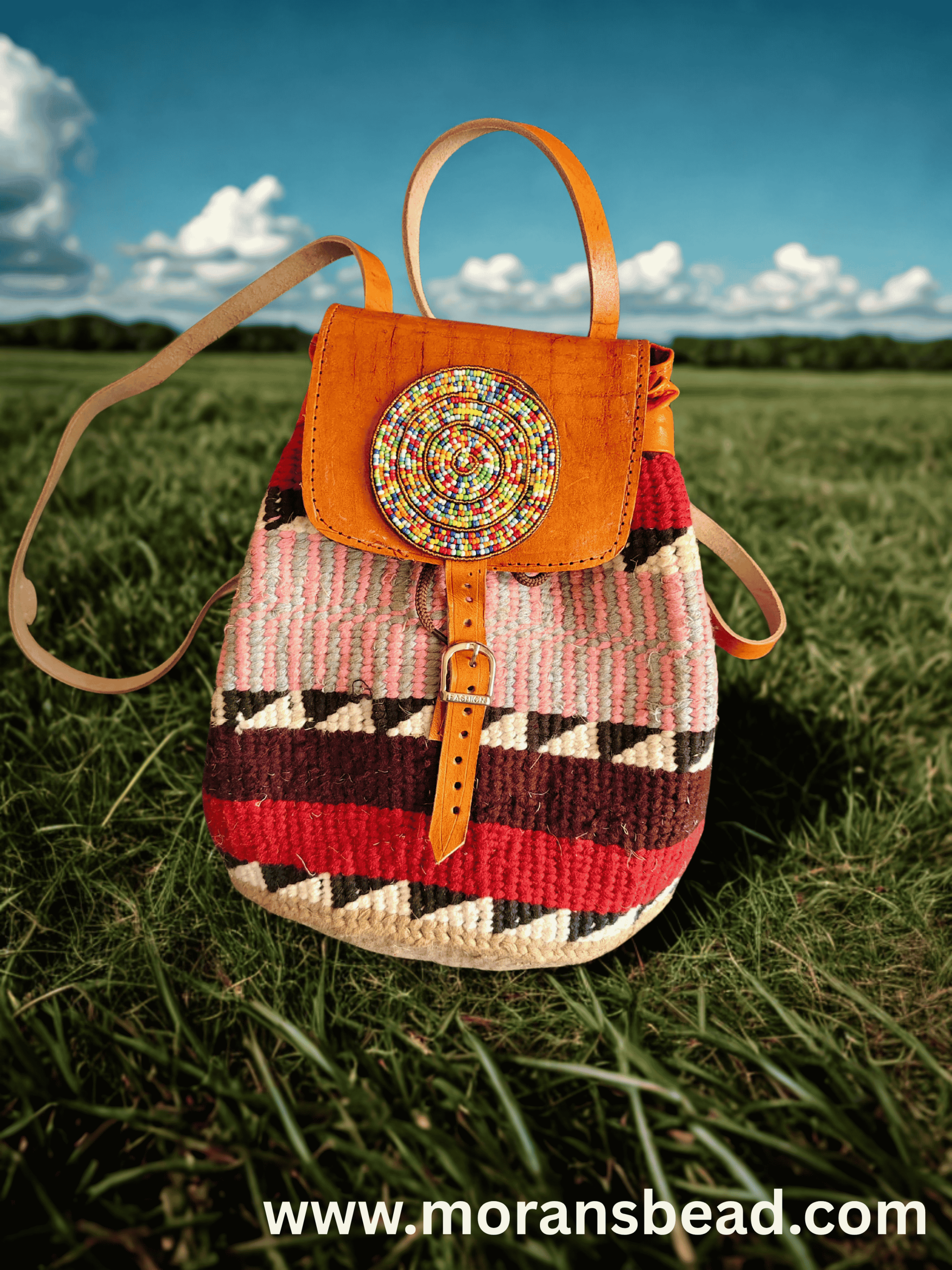 Maasai sisal beaded monkey bag