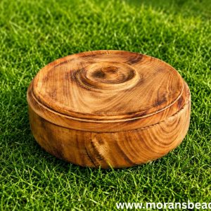 Hand-Carved Wooden Lidded Bowl
